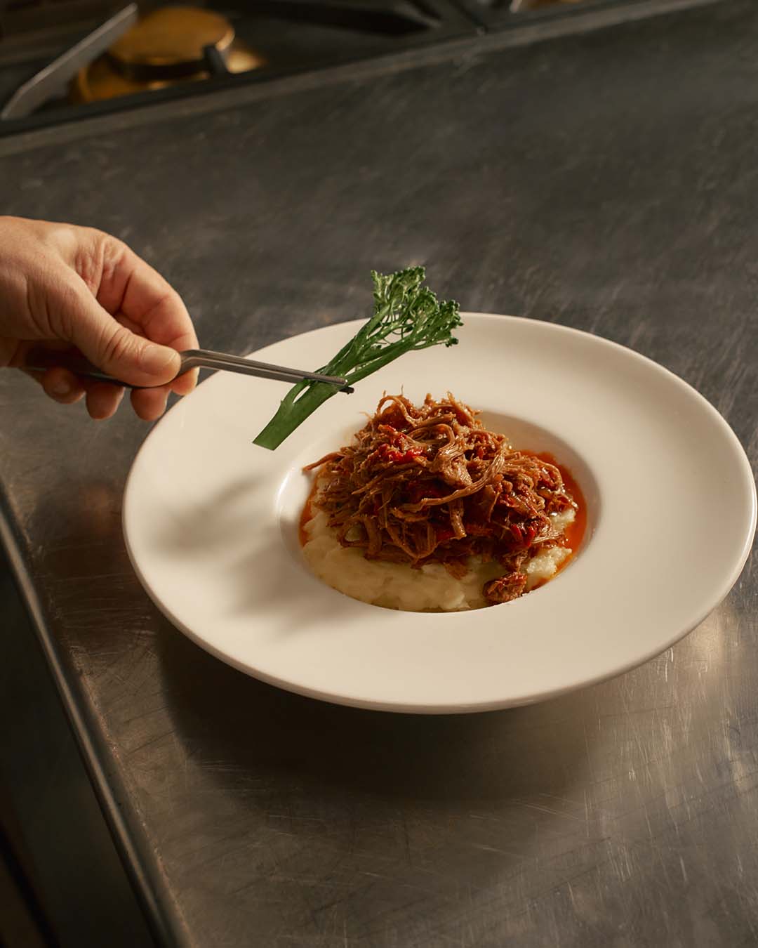 pulled plant based lamb dish